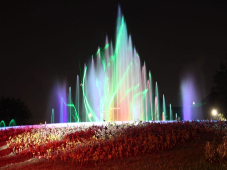 Lake Park Laser Fountain