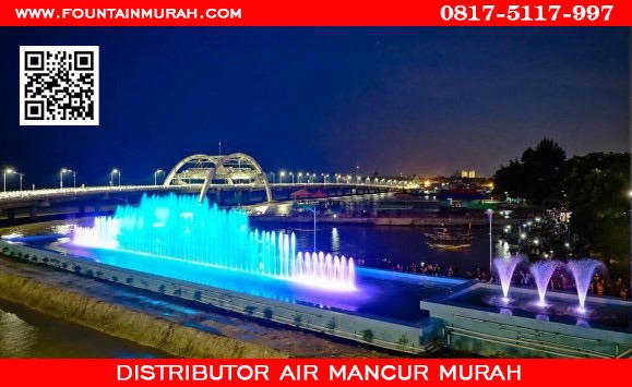 Keindahan Pantai Meningkat Berkat Air Mancur Menari Terapung di Laut