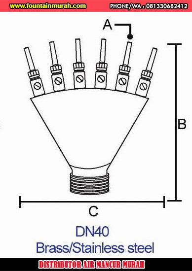 Nozzle air mancur menari phoenix tale DN40