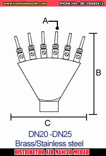 Size Nozzle Air Mancur menari phoenix tale murah