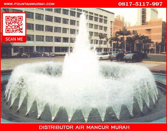 Air mancur menggunakan nozzle kipas stainless steel