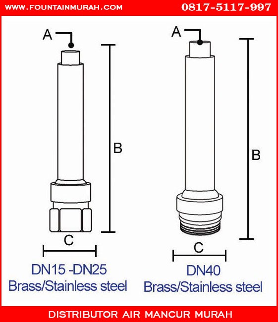 Diameter nozzle murah untuk taman dan alun alun
