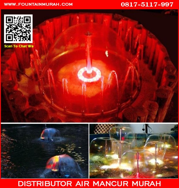 Pengaplikasian air mancur murah dengan nozzle mushroom