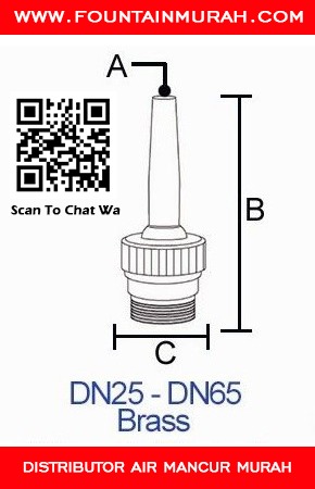 Ukuran Nozzle Adjustable single shooting kuningan
