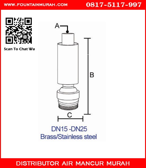 Ukuran diameter nozzle big air mixed