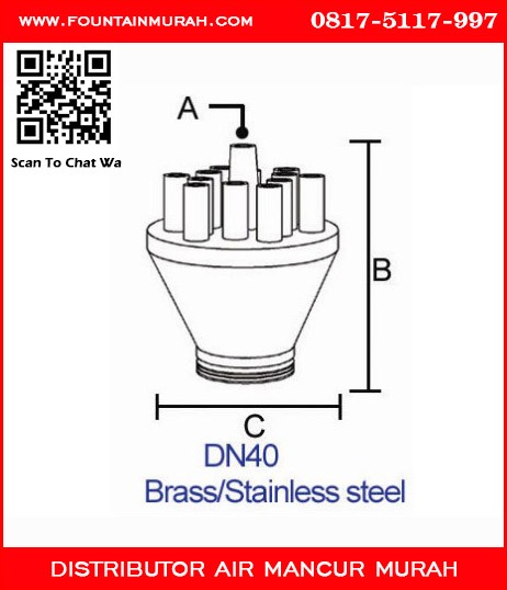 Ukuran nozzle air mancur concertation murah
